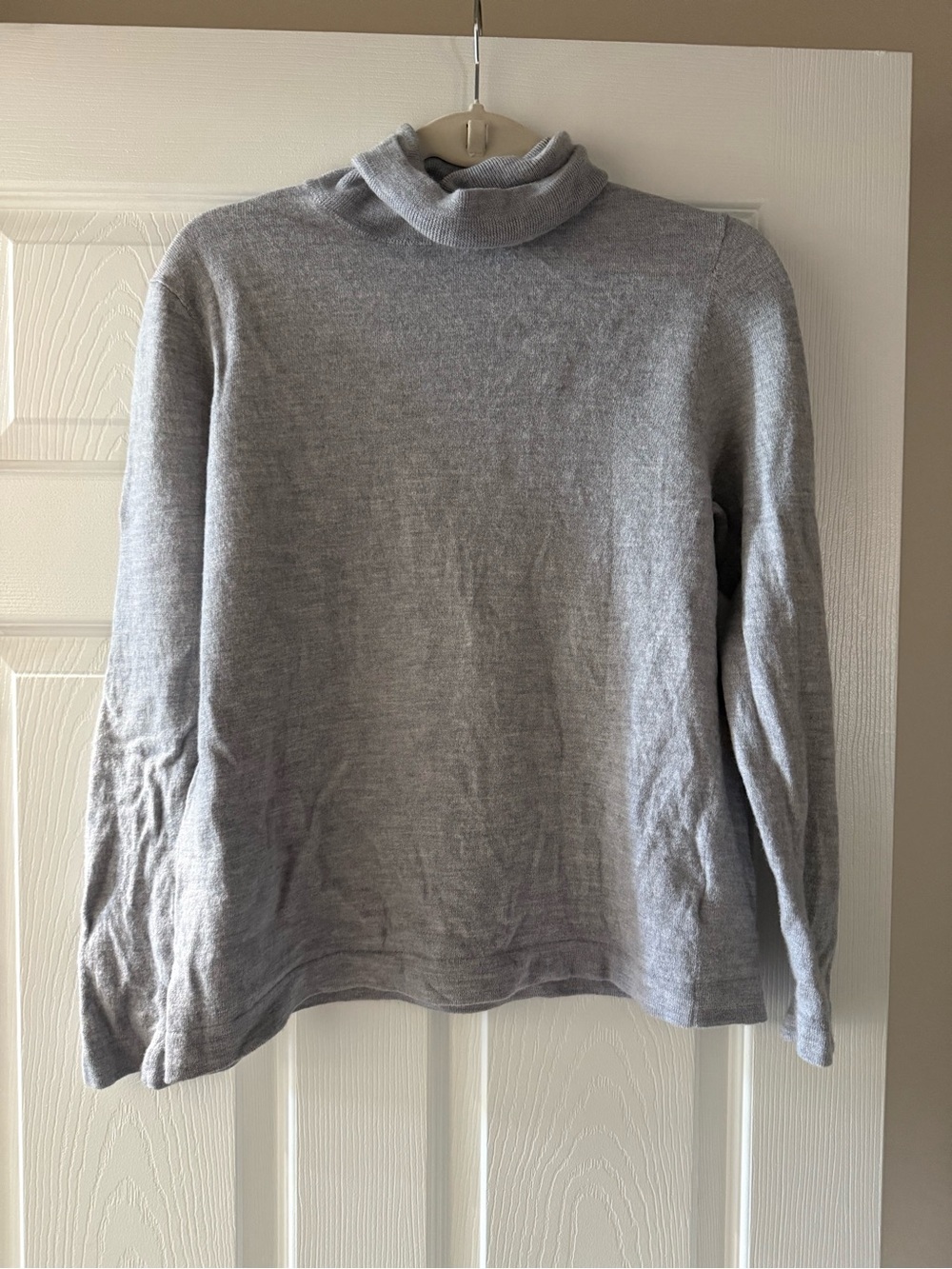 Women's Light Gray Turtleneck Sweater